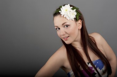 Genç güzel kadın.