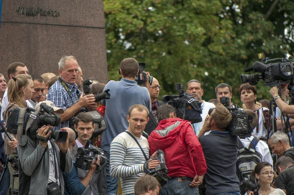 Oppositionsmötet — Stockfoto