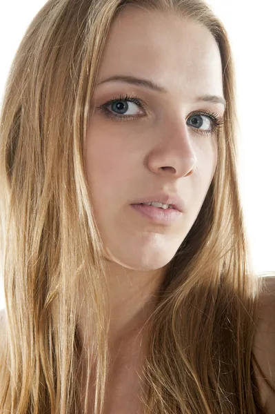 Portrait of a young attractive blonde — Stock Photo, Image