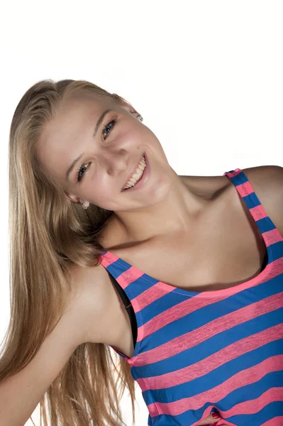Portret van een jonge aantrekkelijke blonde — Stockfoto