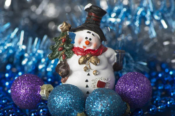 Boneco de neve de brinquedo — Fotografia de Stock