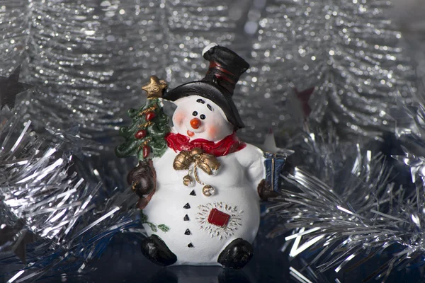 Boneco de neve de brinquedo — Fotografia de Stock