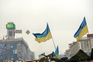 kyiv, sokaklarında barikatlar