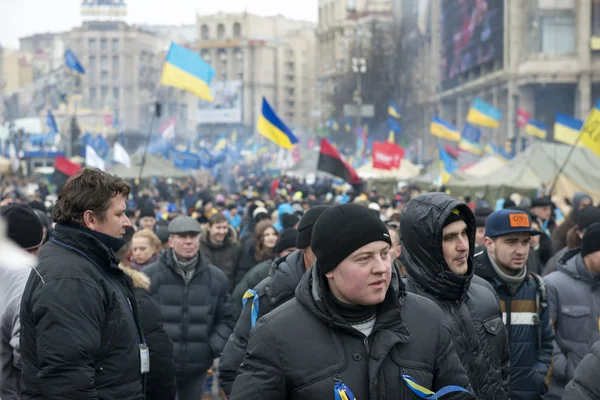 Oppositionsmøde i Kiev - Stock-foto