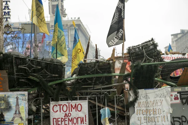 Barricades in the streets of Kyiv — Stock Photo, Image