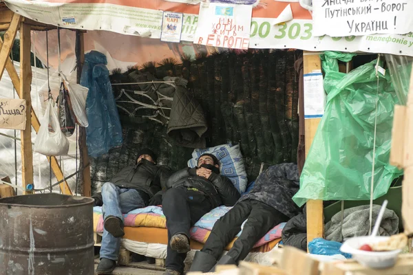 Barricate nelle strade di Kiev — Foto Stock