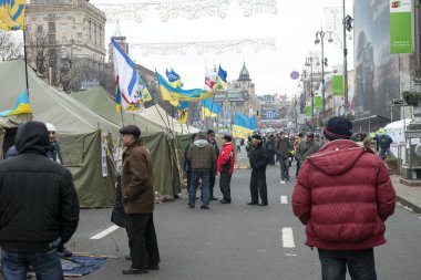 Kiev'de sokak khreschatyk ayaklanmalar