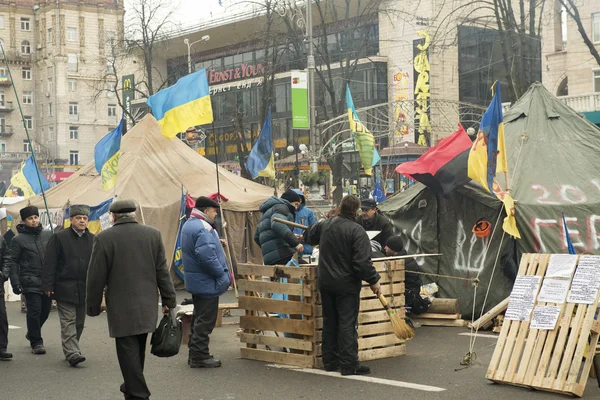 Disturbios en la calle Khreschatyk en Kiev —  Fotos de Stock