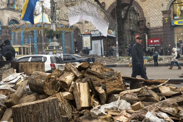 Rivolte in via Khreschatyk a Kiev — Foto Stock