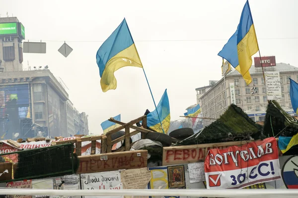 Barrikader på gatorna i Kiev — Stockfoto