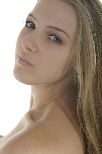 Retrato de una joven rubia atractiva — Foto de Stock