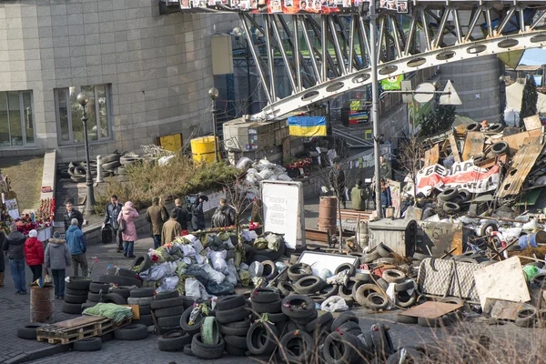 Barikády v Kyjevě — Stock fotografie