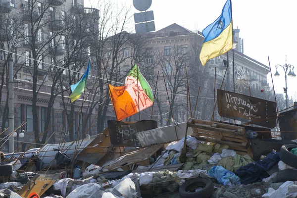 Barricadas en Kiev — Foto de Stock
