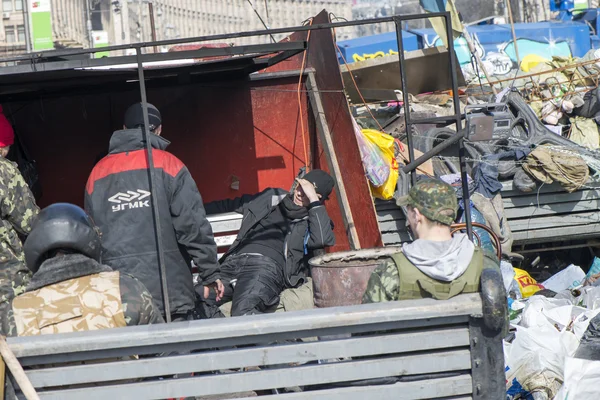 Barricades in Kiev — Stockfoto