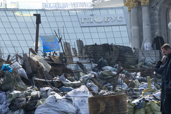 Barricades in Kiev — Stockfoto