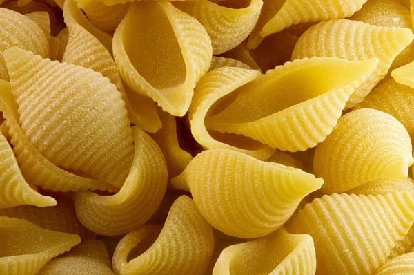 Durum Wheat Pasta Form Seashells Close Macro Photography — Stock Photo, Image