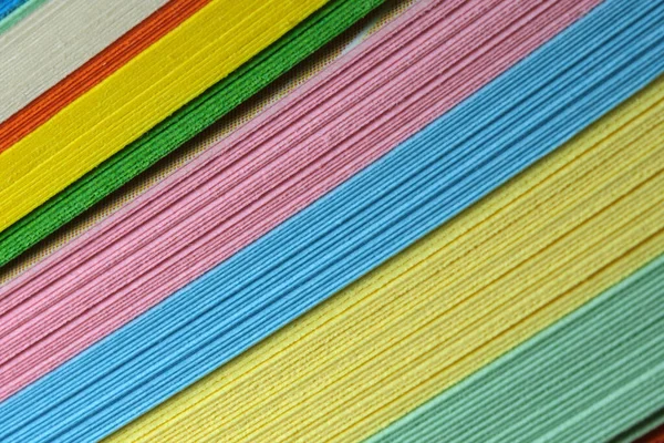 Çoklu Renkli Kırtasiye Paketi Kağıt Arkaplanı Yakın Plan — Stok fotoğraf