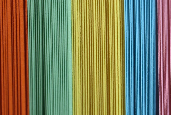 Paquete Papelería Multicolor Primer Plano Fondo Papel — Foto de Stock