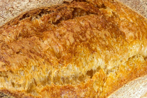 Λευκό Ψωμί Ψωμί Μπαγκέτα Close Φόντο Τροφίμων — Φωτογραφία Αρχείου