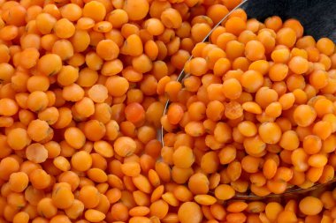 Kuru kırmızı mercimek Tam ekran diyet vejetaryen yemeği