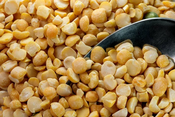Dry Halved Ripe Peas Close Full Screen Diet Vegan Food — Stock Photo, Image