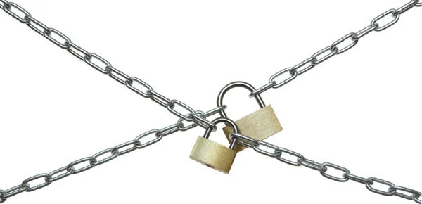 The padlock and chains. — Stock Photo, Image