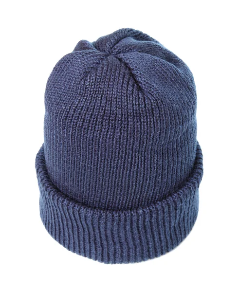 Blue knitted hat. — Stock Photo, Image