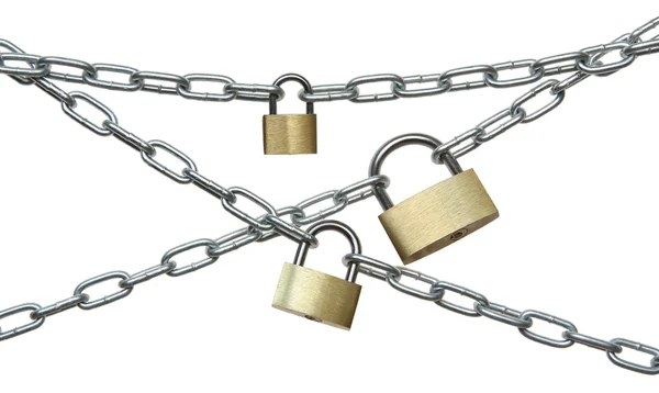 The padlock and chains. — Stock Photo, Image