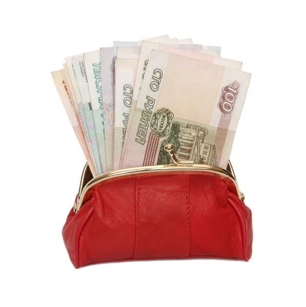 Rote Brieftasche. — Stockfoto