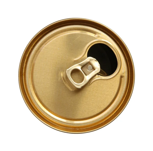 La lata abierta de cerveza . — Foto de Stock