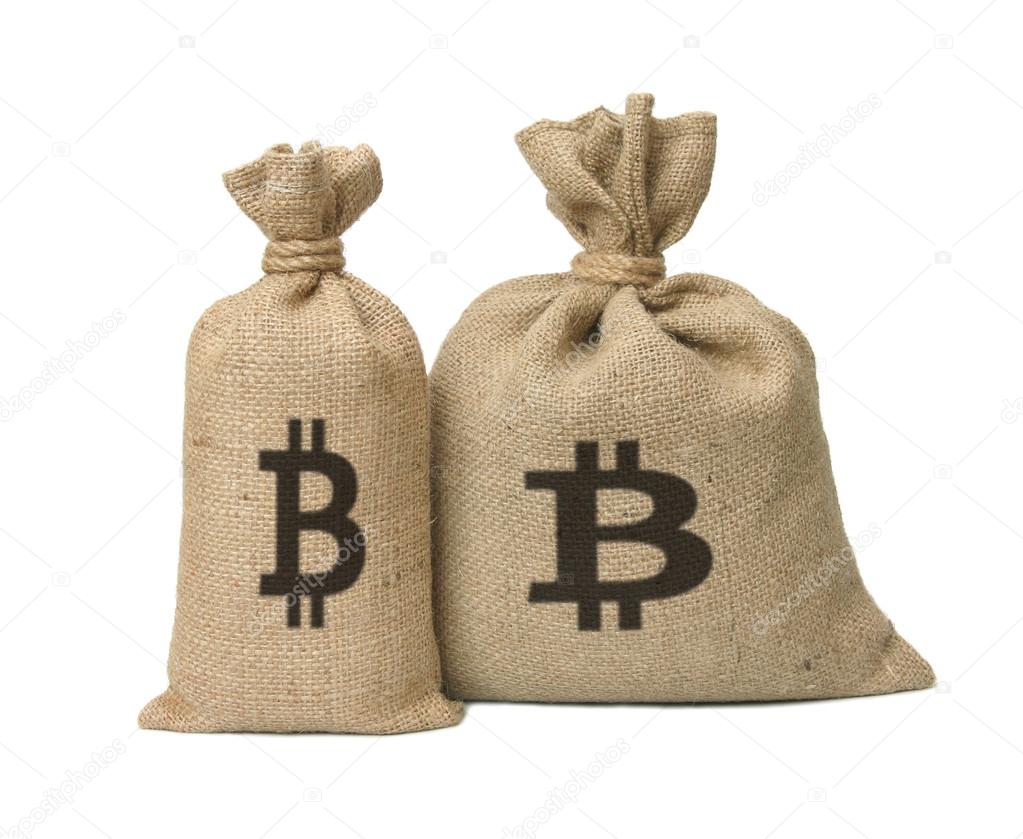 Bag with bitcoin.