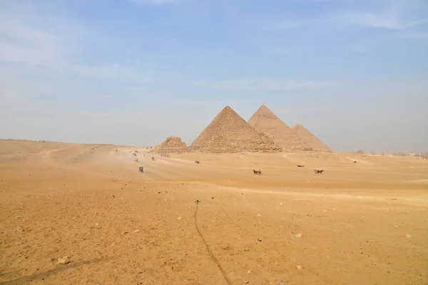 Giza Egipto Las Pirámides Giza Desierto —  Fotos de Stock