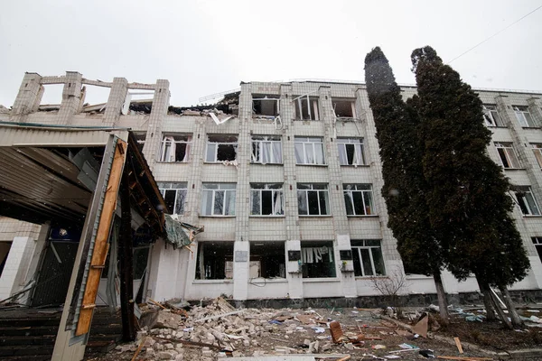 Zhytomyr Ucrania Marzo 2022 Guerra Rusia Contra Ucrania Una Bomba — Foto de Stock