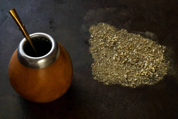 Yerba Mate Gourd Matero Shape Uruguay Made Yerba Mate — Stockfoto