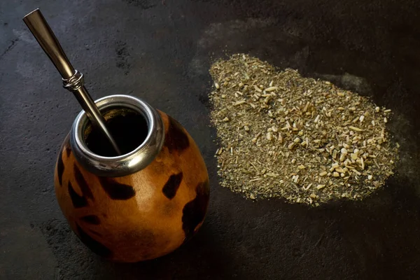 Yerba Mate Gourd Matero Shape Uruguay Made Yerba Mate — Stock Photo, Image