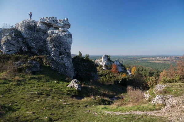 Limestone Rocks Podlesice Silesian Voivodeship Poland Upland Krakow Czestochowa — Stock Photo, Image