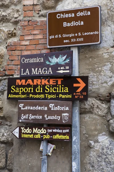 Sicilian street signs. — Stock Photo, Image