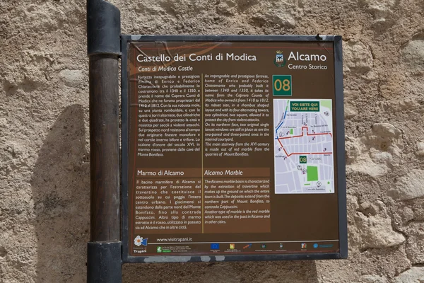Castello dei Conti di Modica Information Stockbild