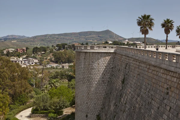 Alcamo stadsmuur Stockafbeelding