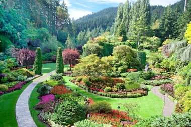 Sunken Garden at Butchart Gardens, Central Saanich, British Colu clipart