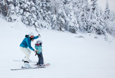 Anne çocuğunu Mont tremblant ski resort, Kayak öğretim q