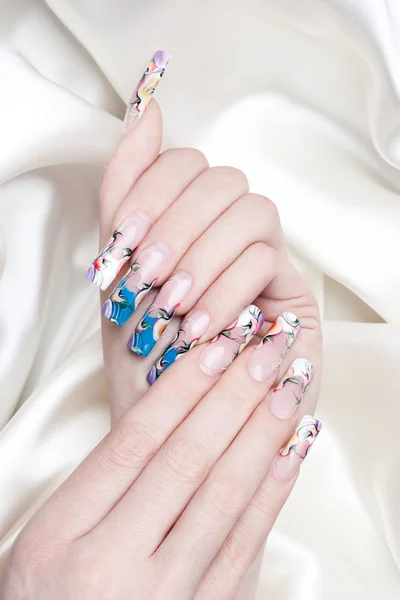 Nail art närbild — Stockfoto