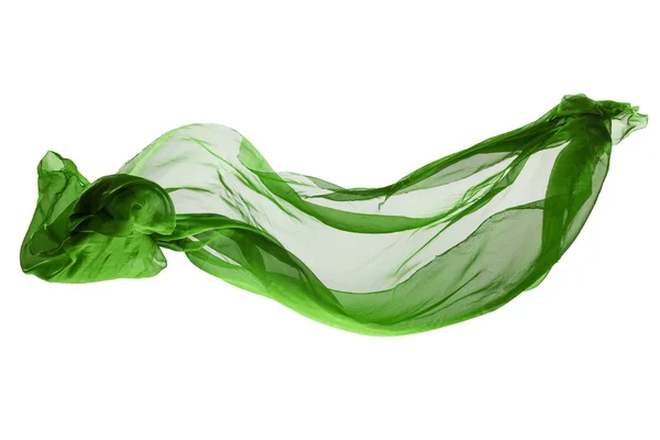 Зеленая ткань в движении — стоковое фото