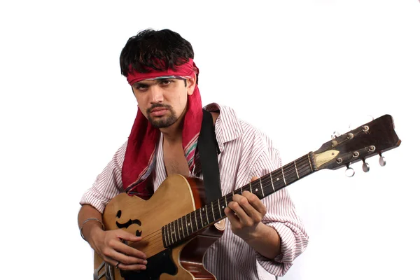 Guitarrista indio con estilo — Foto de Stock