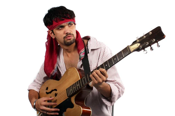 Guitarrista indio con estilo — Foto de Stock