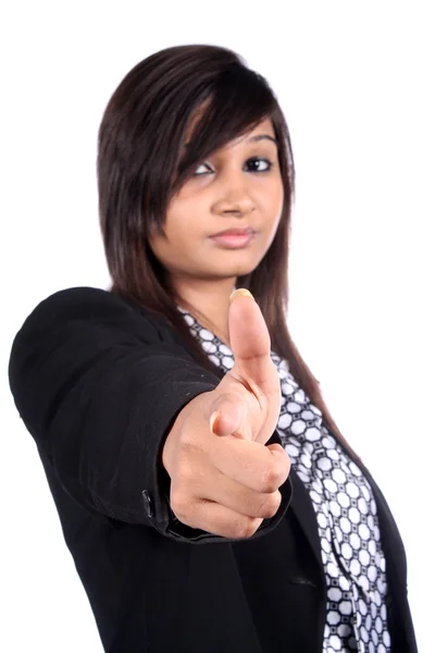 Pointing Businesswoman — Stock Photo, Image