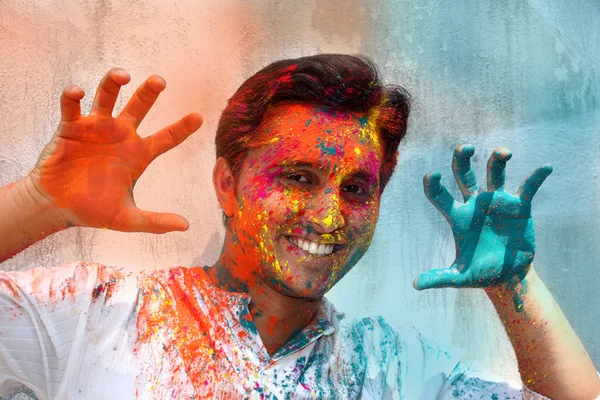 Holi spelen — Stockfoto