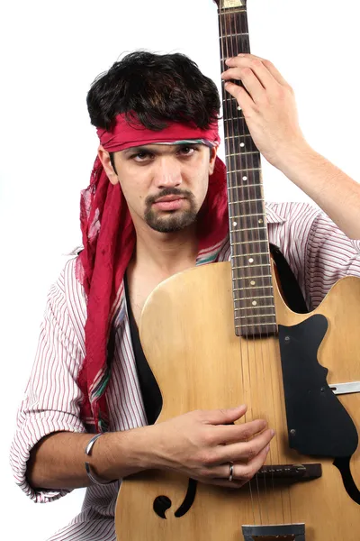 Guitarrista indio con estilo — Foto de Stock