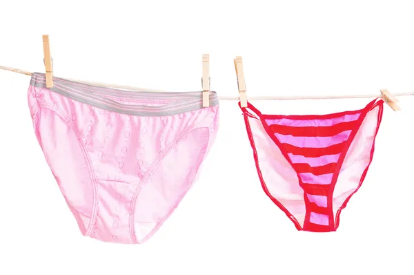 Two Pair of Panties on Clothesline — Stock Photo, Image
