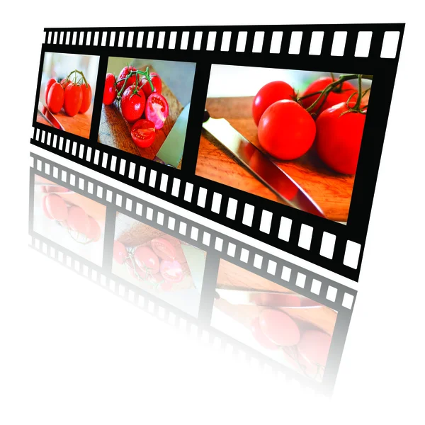 Filmstreifen mit Tomaten — Stockfoto